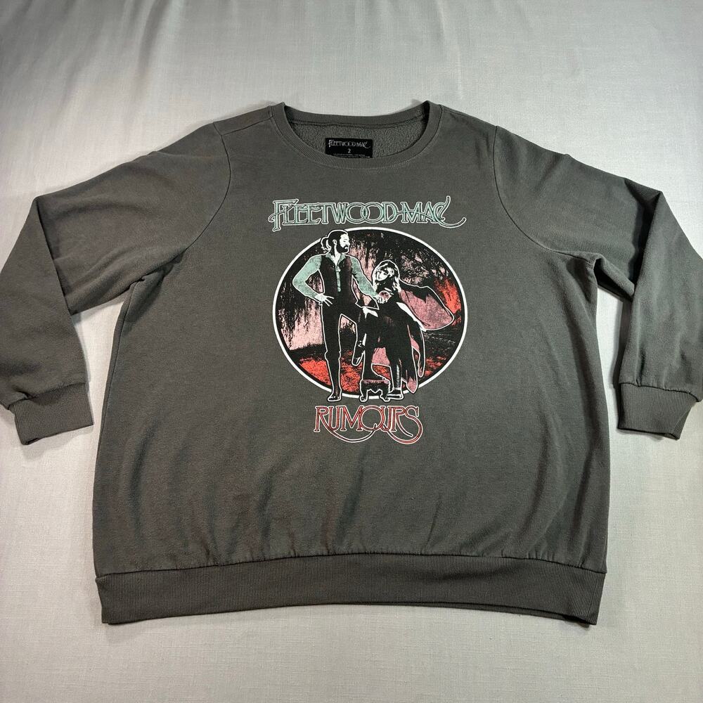 Fleetwood Mac Rumours Graphic Sweatshirt Womens XL Gray Band Pullover